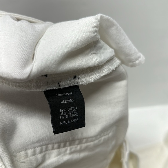 Universal Standard High Rise Skinny Denim Jeans Jean Pants Solid White Size 20 - Picture 9 of 10